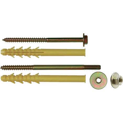 Ing Fixation – Cheville fixation chauffe-eau 16 mm – Longueur 200 mm – Pour plaque de plâtre et polystyrène – Sachet de 4 – Installation facile