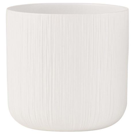 EDG Enzo De Gasperi Vaso Gen Bianco Ceramica 18 cm