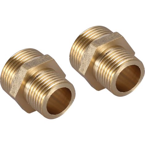 Beyamis Raccord hexagonal en laiton réducteur pour tuyau d'eau mâle 3/4" à 1/2" (Intensification) (1/5)
