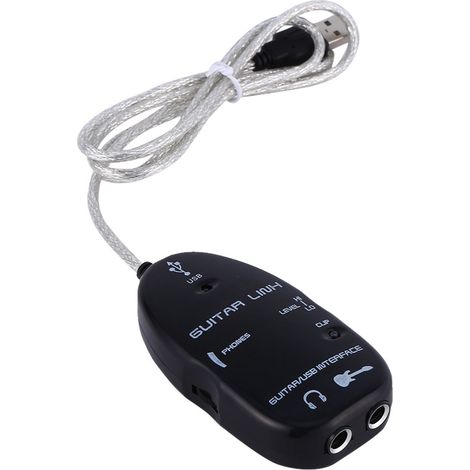 Câble d'interface audio guitare vers USB pour enregistrement sur PC (1/5)