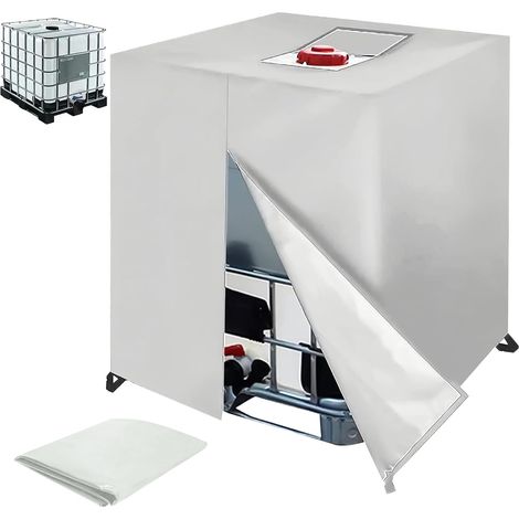 Housse de réservoir IBC 1000 L : housse de protection pour réservoir d'eau, film de protection UV, 120 x 100 x 116 cm, housse de protection pour réservoir IBC, accessoire pour réservoir IBC de 1000 l (1/5)