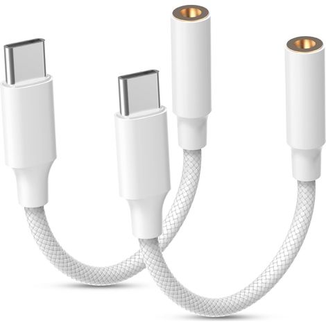USB-C-auf-3,5-mm-Kopfhöreranschluss-Adapter, Typ-C-auf-AUX-Kopfhöreranschluss-Adapter, kompatibel mit iPhone 16 Pro Max Plus 15, Galaxy S24, S23, S22, Samsung Galaxy S24, S23, iPad Mini/Pro (1/5)