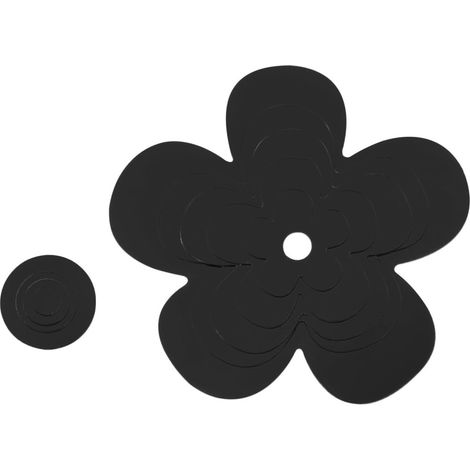 Autocollant Mural Fleur Acrylique Noir, Lot de 28 Pièces (1/5)