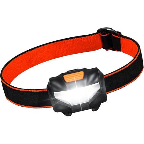 Lampe frontale, lampe frontale puissante, 3 modes d'éclairage, réglable à 60°, 140 lm, étanche et légère, lampe torche LED pour la pêche, le camping, la lecture, la randonnée (1/5)