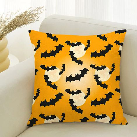 Halloween-Fledermaus-Kissenbezug, Großhandel, Kissenbezug, Dekoration, lustige Horror-Serie mit Aufdruck, für Zuhause, Party (45x45 cm) (1/4)