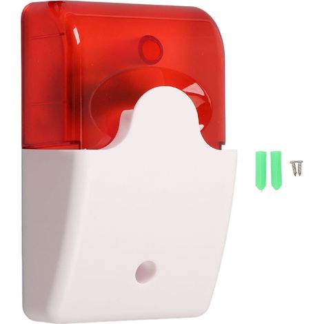Avertisseur sonore et lumineux 12V, sirène haute décibels alarme incendie et intrusion, corne avec LED clignotante pour maison et magasin (1/5)