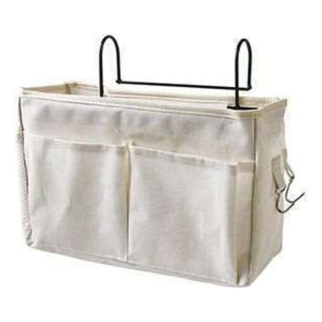 Sac de rangement suspendu pour lit, sac de rangement suspendu pour chambre à coucher, blanc (1/5)