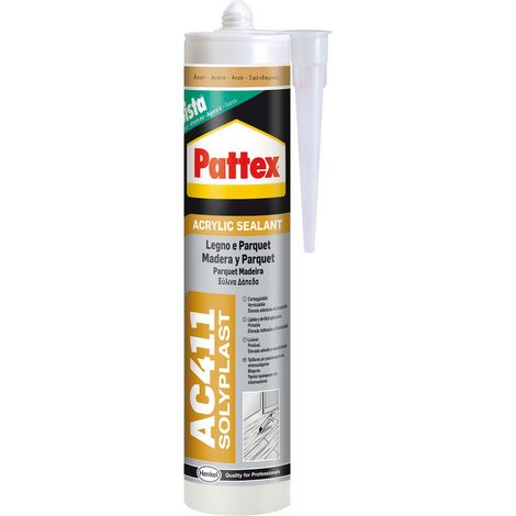 1PZ SILICONE ACRILICO PER LEGNO E PARQUET 'PATTEX AC41 ml 300 - Acero