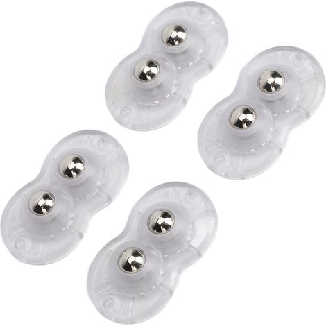 Roulettes adhésives universelles pour meuble, 12 mini roues à double bille pour déplacement silencieux (1/5)