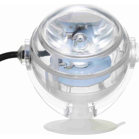 Projecteur LED étanche pour aquarium, submersible, avec lentille convexe et ventouse, éclairage décoratif à couleurs changeantes. (1/5)