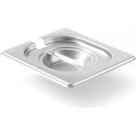 HENDI Gastronorm-Deckel mit Löffelaussparung, Kitchen Line, GN 1/6, 176x162mm (1/2)