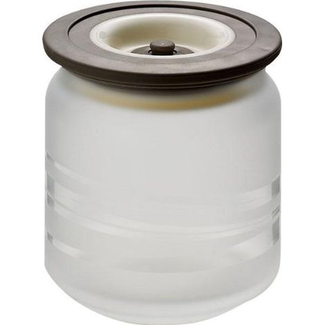 Bocal de verre translucide (105 mm x 90 mm, 0.5 l) couleur chocolat (1/2)