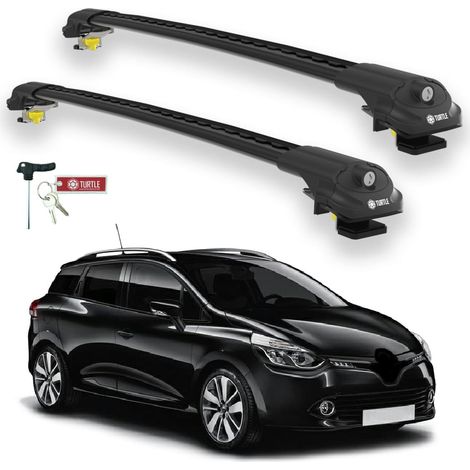 TURTLE kompatibel mit Renault Clio Stationwagon (Mk4) 2013-2019 Dachträger Air1 Schwarz (1/5)