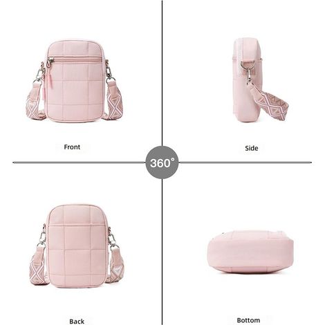 sac matelassé ajustable our femme avec ajustable, motif matelassé pouvant contenir un téléphone et p (1/5)