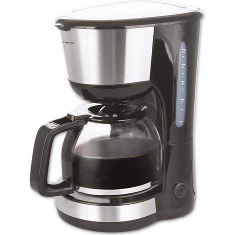 EMERIO CME-122933 Kaffeemaschine Schwarz, Silber  Fassungsvermögen Tassen=12 Glaskanne, Warmhaltefun (1/5)