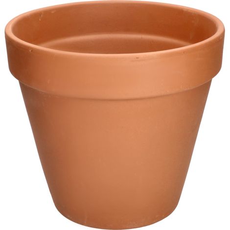 KOTARBAU® Pot Terre Cuite - Pot de Fleur Exterieur Terre Cuite ⌀ 27 cm Pot de Fleur en Terre Cuite avec Trou de Drainage - Hauteur 24,5 cm - Terracotta (1/5)
