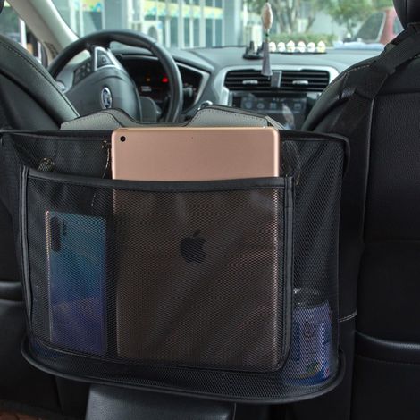 Filet de rangement siège auto Organisateur universel pour siège d auto Sac en maille (1/5)