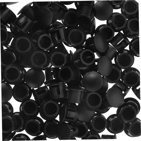 Bouchons décoratifs en plastique, lot de 100, noirs (1/5)