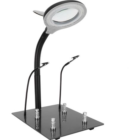 Vergrößerungslampe mit 40 LEDs, verstellbarem flexiblen Arm, 15-fache Vergrößerung für Schmuck- und Leiterplattenreparaturen, Universalspannung 110–220 V (1/5)
