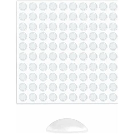 Butées de Protection en Caoutchouc,Transparente Pieds Adhésifs,Tampon Caoutchouc Autocollant 100PC, Anti Choc Bruit, Idéale pour Meubles Amortisseur Autoadhésifs Tampon pour Porte Tampon Meubles.- (1/5)