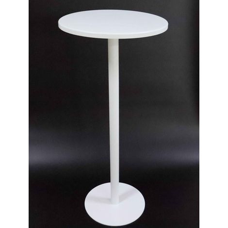 BONTURI CASA HOME DECORATION Tavolino Metallo H 90 Cm D 40 Cm Bianco
