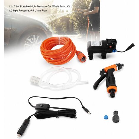 Toivize-Pompe à eau 12V 72W - Haute Pression - Auto-amorçante G1/2 pour Lavage Voiture et Jardin, Kit Complet Portable (1/4)