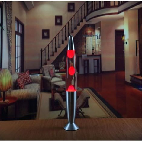 Lampe à poser Méduse 25W LED - Alliage d'aluminium & verre, rouge, design contemporain (1/3)
