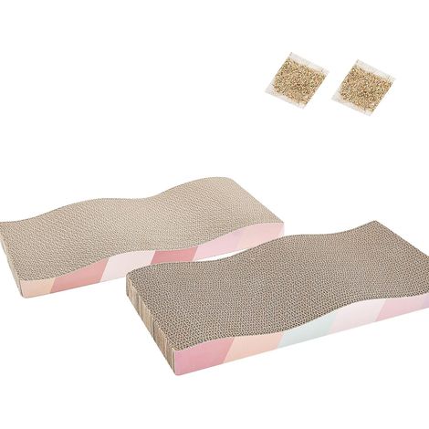 Indoor cat scratching post with catnip, premium scratching texture design, double-sided cardboard scratching post (1/5)