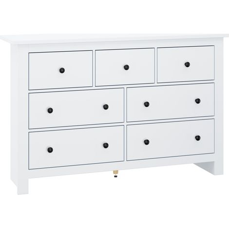 Madia buffet con 7 cassetti bianca 152 x 40 x 89 cm in truciolato (1/5)
