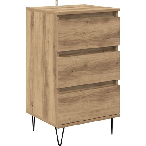 Vitrina con cajón Roble artesanal 40 x 35 x 70 cm vidaXL