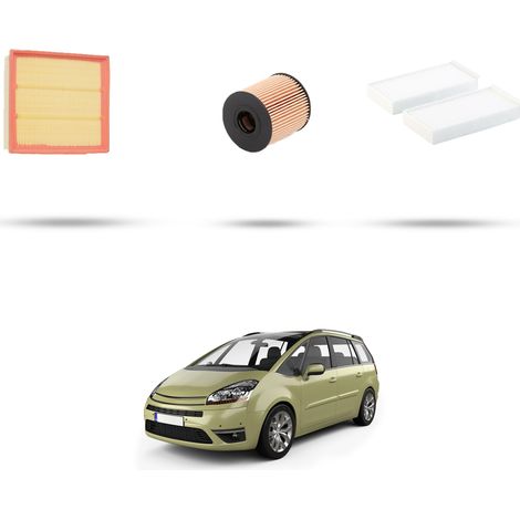 Kit tagliando 3 filtri compatibile con Citroen C4 Picasso 2.0 16v 103kw dal 2006