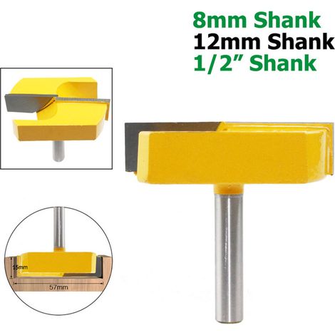 [JAMAIS UTILISÉ]Fraises de nettoyage pour défonceuse à queue de 1/2 pouce de diamètre de coupe pour le rabotage de surface (1/3)