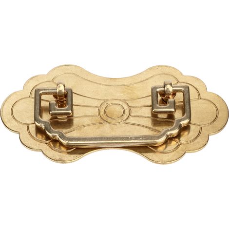 Tiroir ancien chinois en cuivre pur, poignée de porte en bois de placard, motif fleur de richesse et nœud chinois, couleur laiton antique, quincaillerie rétro (1/5)