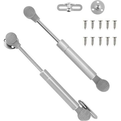 2 Pieces Gas Spring Hinge, 100N Gas Struts, Soft Close Hinges, Kitchen Cabinet Door Flap, 10" (Total Length:270mm) (1/5)