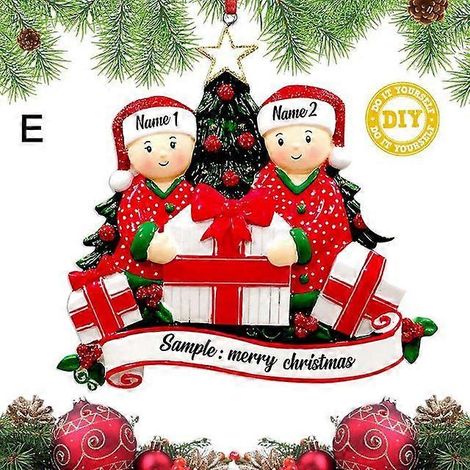 Pendentif de Noël rétro en fer, style antique, Père Noël et avion, décoration à suspendre au sapin, ornements, décoration de fête E2 (1/5)