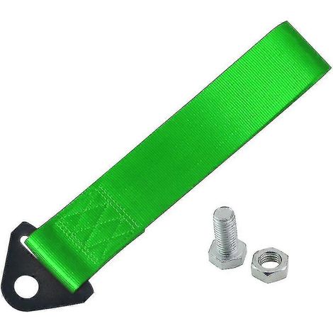 Sangle de remorquage pour remorque de voiture de course, corde de sport, haute résistance, pour remorquage avant et arrière (verte) 2025 (1/5)