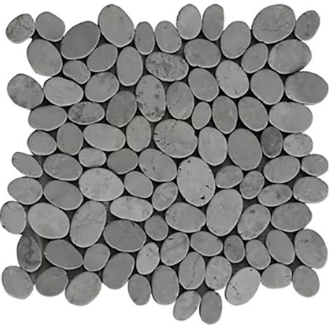 Pegane – Mosaïque en marbre naturel gris mat 33x33 cm – Plaque mur et sol – Épaisseur 8-10mm – Pour espaces intérieurs et extérieurs (1/2)