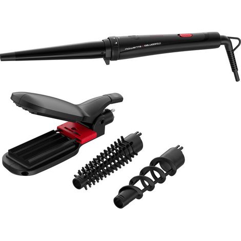 Rowenta Infinite Looks CF422L Rizador de pelo Caliente Negro, Rosa 48 W (1/2)