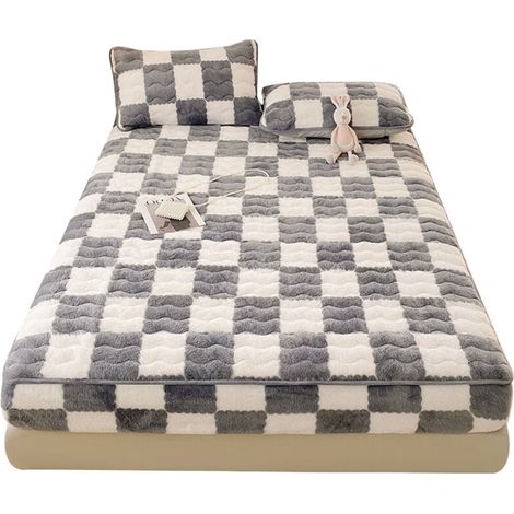 Bardusch-Drap-housse Queen Size, drap-housse Queen en peluche ultra douce et duveteuse, drap-housse en flanelle à poches profondes de 40 cm (16 po) en fausse fourrure moelleuse pour l'automne, l'hiver (1/5)