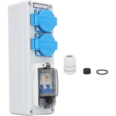 Distributeur d'alimentation mural 250V 16A RCBO RCD, Construction à double usage avec disjoncteur de fuite 230V 40A (1/5)