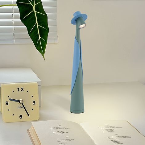 Lampe de table LED tactile et réglable Éclairage créatif pour chambre ou bureau Bleu-vert (1/5)