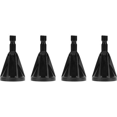 Lot de 4 forets à chanfreiner carbure, outil d'ébavurage externe à queue hexagonale noire 3 fentes (1/5)