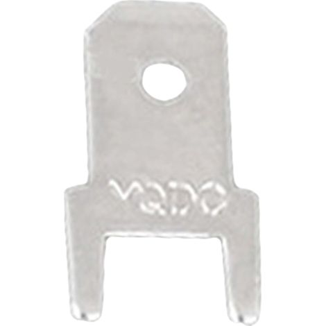 4.8 Connecteur femelle pour circuit imprimé, connecteur à sertir, connecteur à sertir à froid, gaine à ressort, plaque à souder. Épaisseur de l'insert : 0,8 mm.
