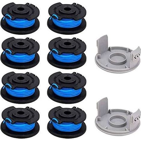 10 Packs 0.065 Inch String Trimmer Replacement Spool for Ryobi 18V 24V 40V Compatible with Ryobi One+ AC14RL3A 11ft Cordless String Trimmer 8 Spools + 2 Cutting Caps