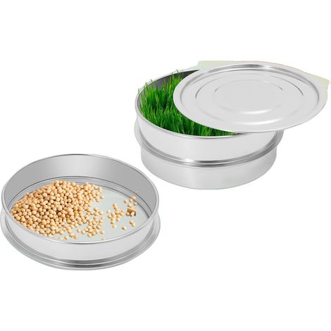Kit de germinación, acero inoxidable 304 de grado alimenticio, diseño de malla de doble capa, 10 x 10 x 5 pulgadas, libre de BPA, circulación de aire mejorada. (1/5)