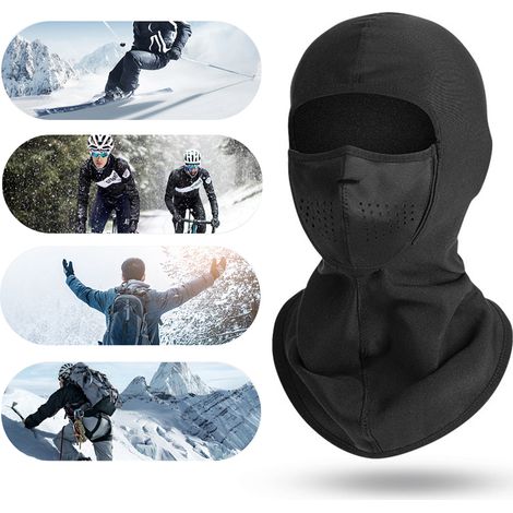 Cagoule coupe-vent imperméable doublée polaire respirante pour hommes et femmes, idéale pour le cyclisme, le ski et la course à pied en hiver. (1/5)