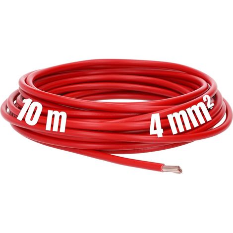 10 Meter Lapp 4520043 H05V-K 4 mm² rot I Verdrahtungsleitung I Aderleitung flexibel I PVC Einzelader I Draht Litze 4 mm2 I Verdrahtung