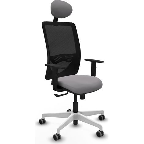 Silla de oficina piqueras y crespo Zulema negro malla piel sintética (1/2)