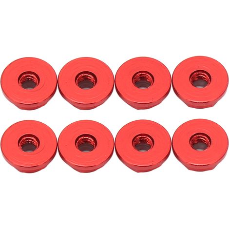 Stück M2-Selbstsicherungsmuttern aus Aluminiumlegierung mit Anti-Lösen-Nylonbeschichtung für SCX24, rot (1/5)