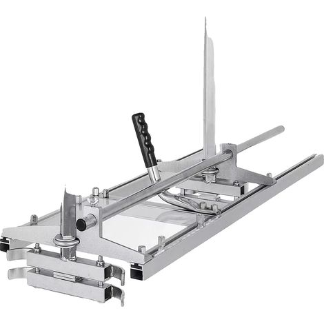 Motosierra, apta para motosierras de 14 a 24 pulgadas, grosor de corte de 1/2" a 13", altura ajustable de 0 a 14 pulgadas, fabricada en aluminio y acero, ligera (6,4 kg). (1/5)